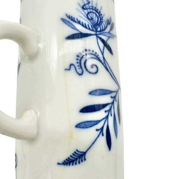 Blue Danube Japan Porcelain Demitasse Cups w Saucers Set Of 6 Blue White Floral - Picture 2 of 7